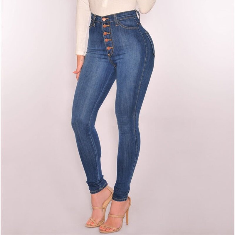Women's Jeans Factory - OEM Casual High Waist Stretch Jeans