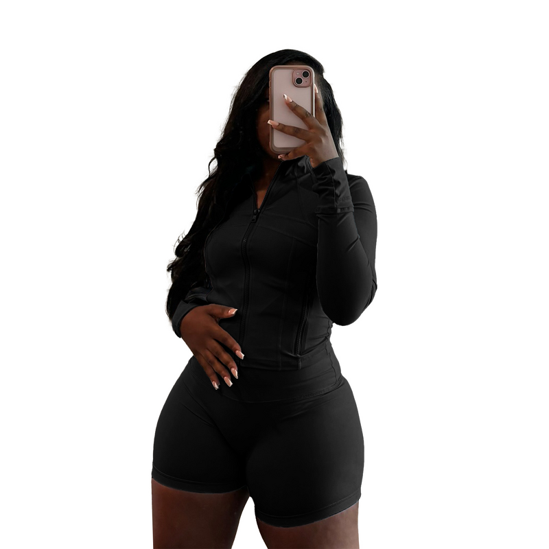 Two-Piece Set Supplier - OEM Summer Zip Jacket Matching Set