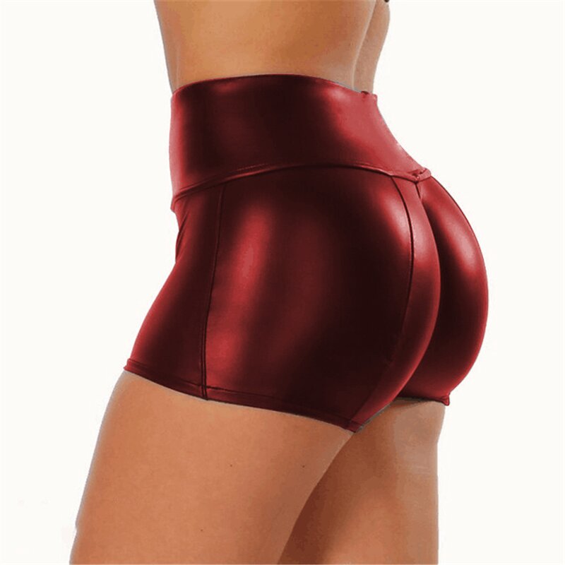 PU Leather Shorts Supplier - OEM Women's High Waist Sexy Hot Pants