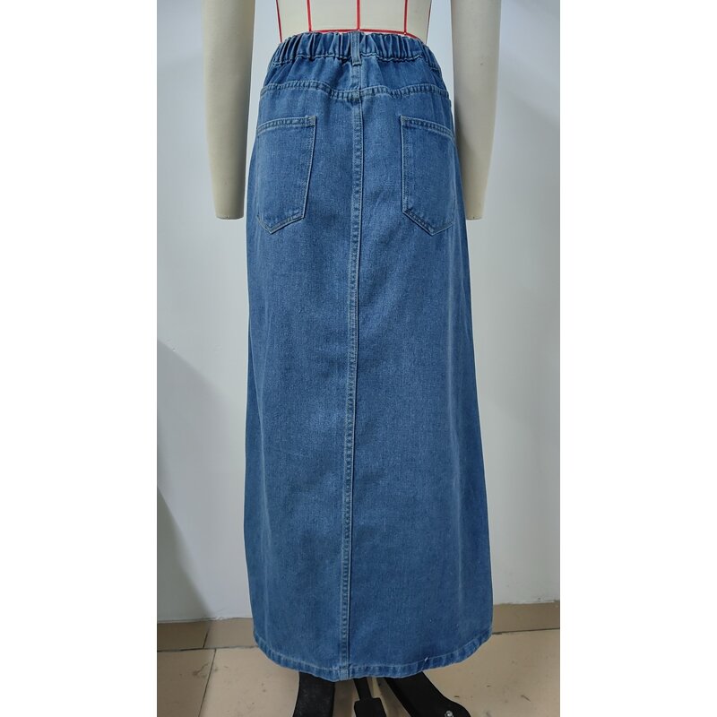 Denim Skirt Manufacturer - OEM Summer High Waisted Washed Skirt