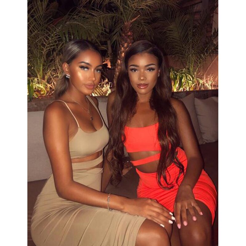 Two Pieces Set Manufacturer - OEM Strapless Crop Top Long Skirts Set