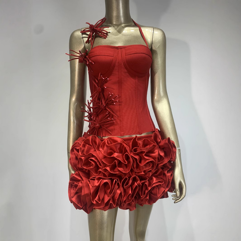 Two-Piece Dress Factory - OEM Summer Casual Floral Party Dress Set