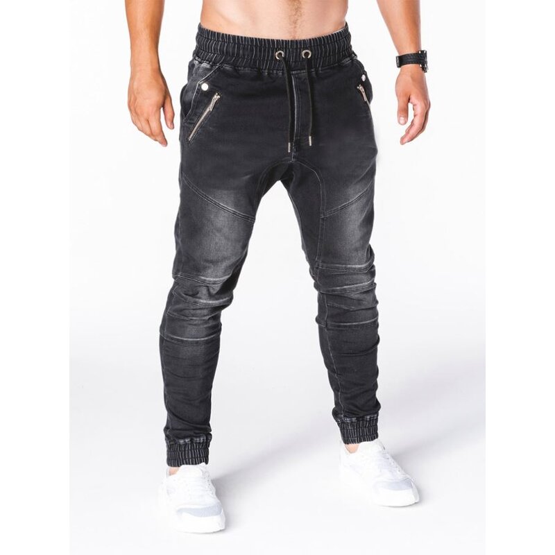 Men's Jeans Factory - OEM Stretch Knee Breaks Zipper Calf Pants