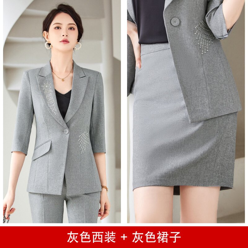 Pants Set Manufacturer - OEM Summer Formal Two Piece Office Uniform