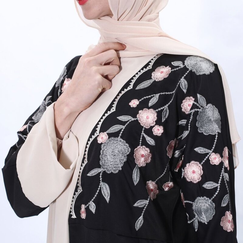 Muslim Blouses Supplier - OEM Ramadan Embroidery Chiffon Ethnic Blouses