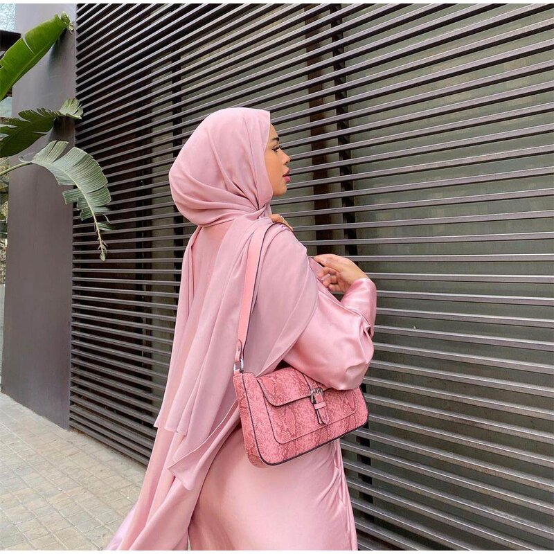 Muslim Dress Supplier - OEM Dubai Summer Three Piece Open Abaya