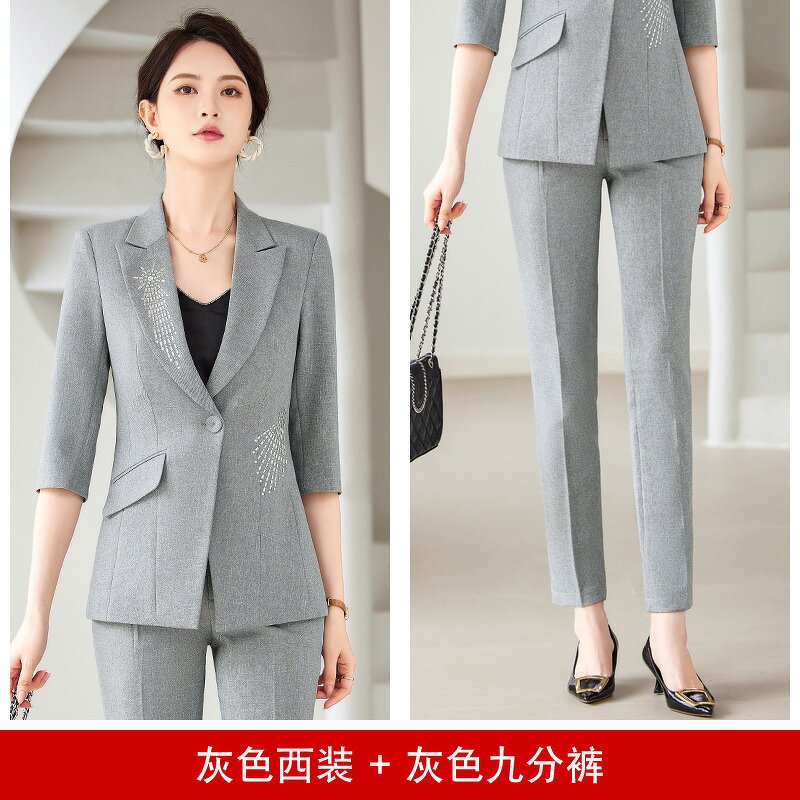 Pants Set Manufacturer - OEM Summer Formal Two Piece Office Uniform