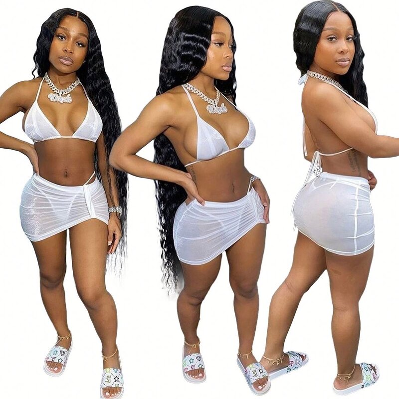 Swimwear Set Manufacturer - OEM Retro Textured 2 Piece Beachwear Set