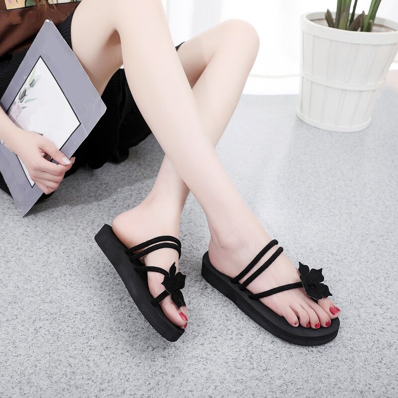 Heeled Sandals Factory - OEM Summer Straw Platform Espadrilles Wedge