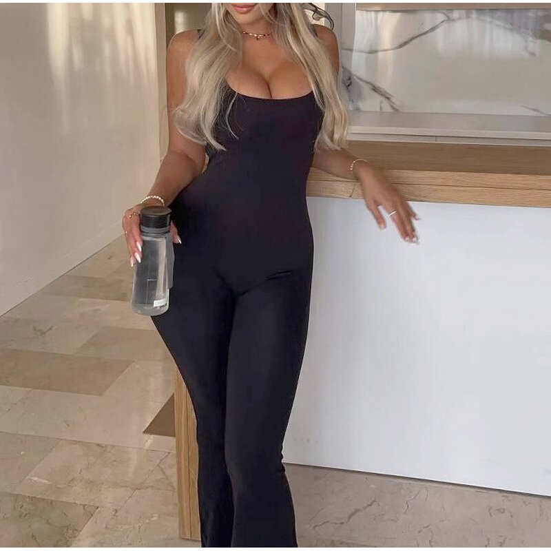 Jumpsuits Supplier - OEM One Piece Hollow Out Bodycon Jumpsuits