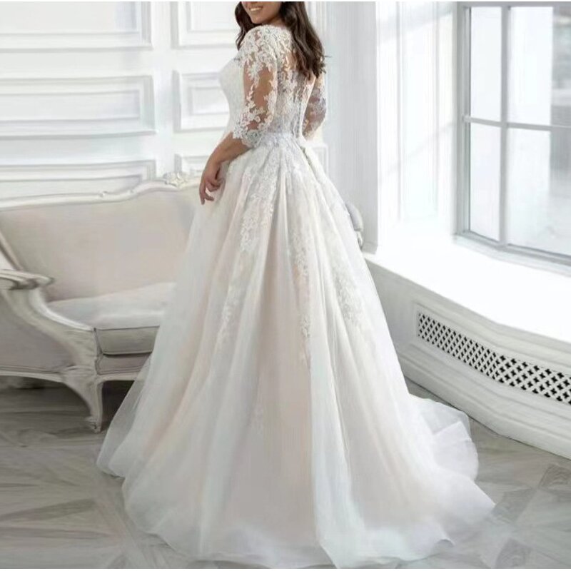 Bridal Wedding Dress Supplier - OEM Brand New Beaded Long Sleeve Dress