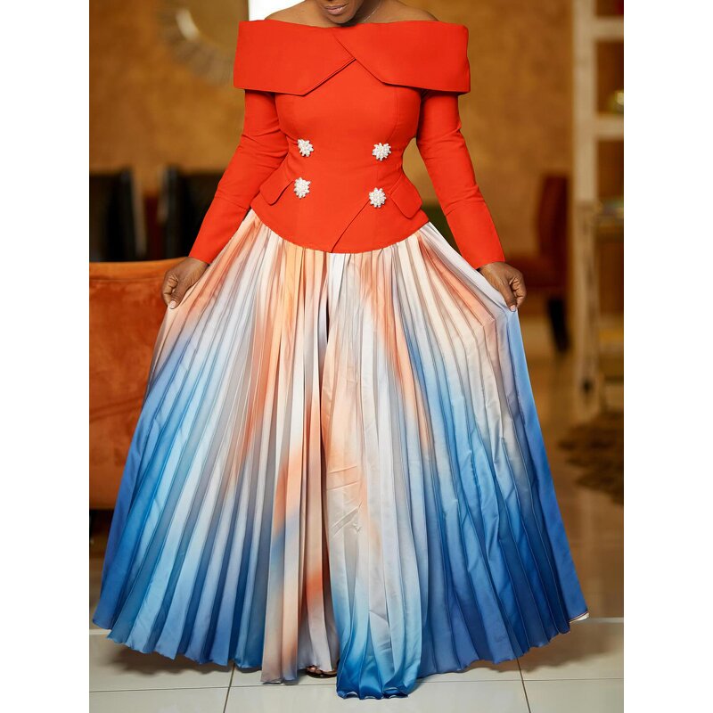 Two-Piece Outfit Supplier - OEM Solid Pattern Wide Leg Pants Set