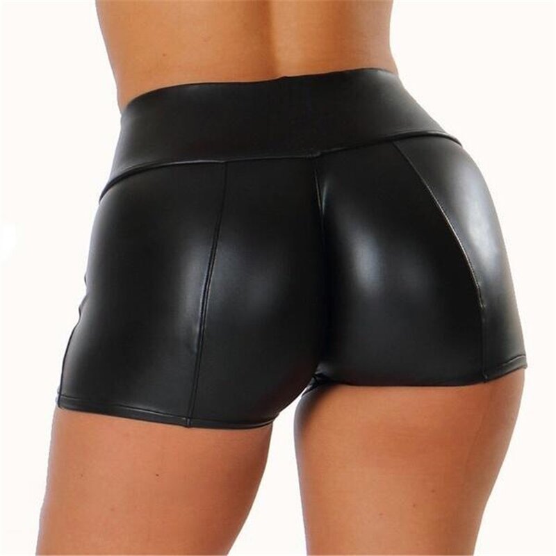 PU Leather Shorts Supplier - OEM Women's High Waist Sexy Hot Pants