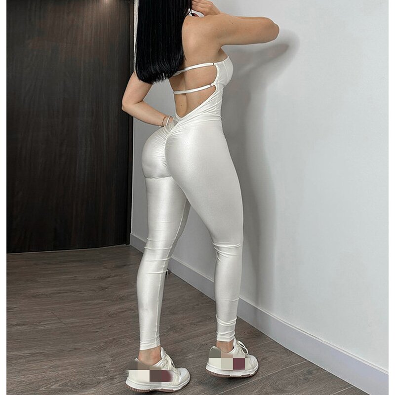 Romper Manufacturer - OEM Leopard Print Long Sleeve Hollow Jumpsuit