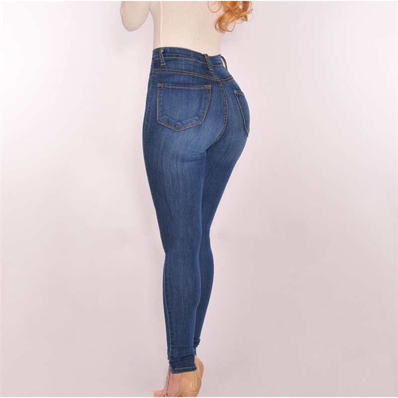 Women's Jeans Factory - OEM Casual High Waist Stretch Jeans