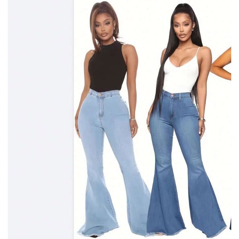 Women Jeans Manufacturer - OEM High Waisted Flared Leg Celebrity Inspired