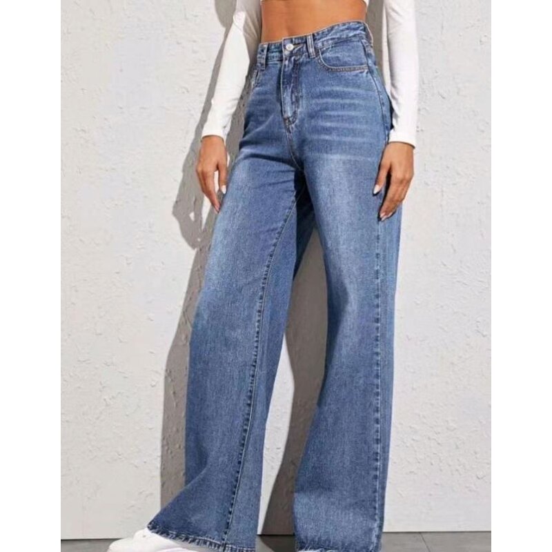 Women's Jeans Supplier - OEM Elastic Waist Flared Hem Jeans