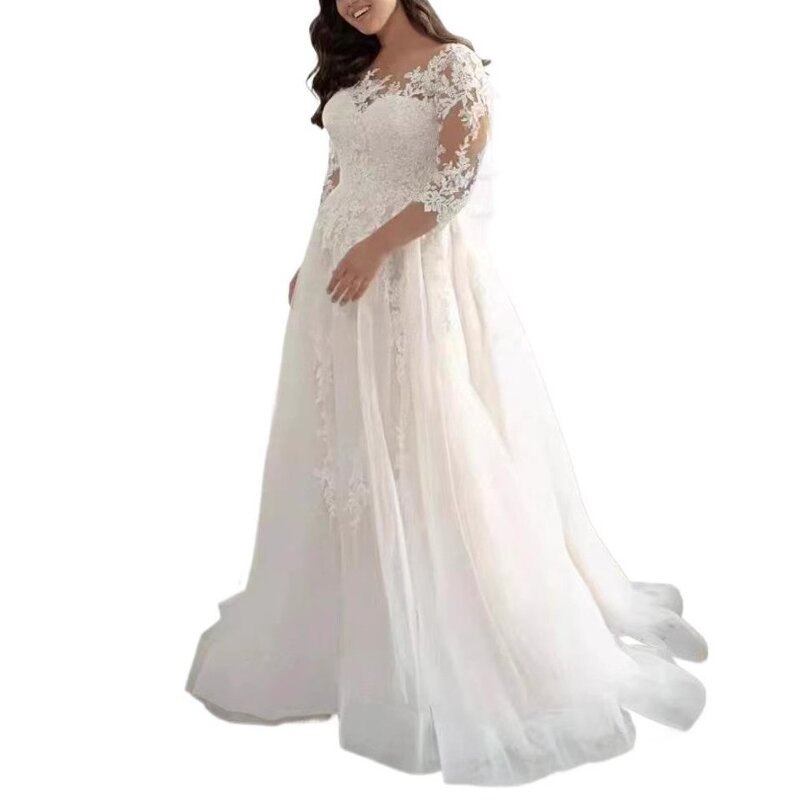Bridal Wedding Dress Supplier - OEM Brand New Beaded Long Sleeve Dress