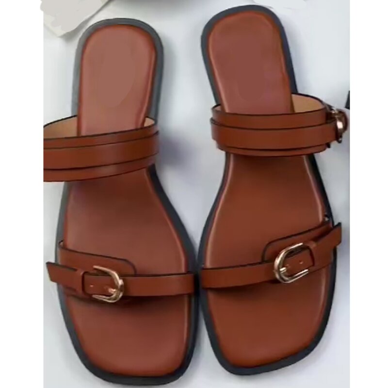 Sandals Manufacturer - OEM Summer One Word Flat Beach Slippers
