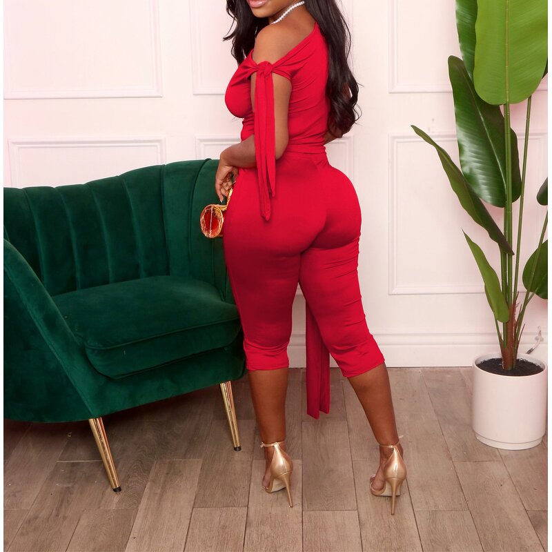 Two Piece Set Manufacturer - OEM 2025 Summer Asymmetric Collar Pants Set