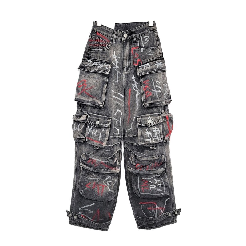 Straight Jeans Factory - OEM Spring Retro Washed High Waist Jeans