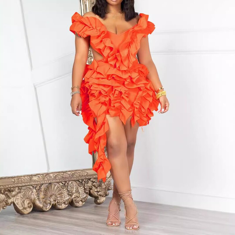 Party Dress Manufacturer - OEM 2025 Fashion Pearl Patchwork Mini Dress