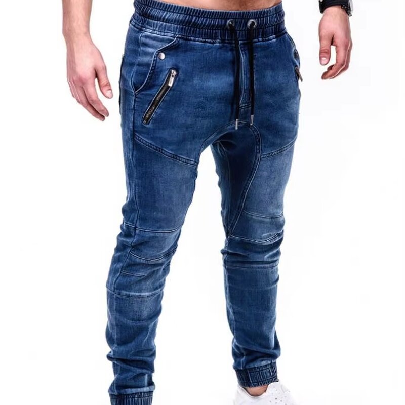 Men's Jeans Factory - OEM Stretch Knee Breaks Zipper Calf Pants