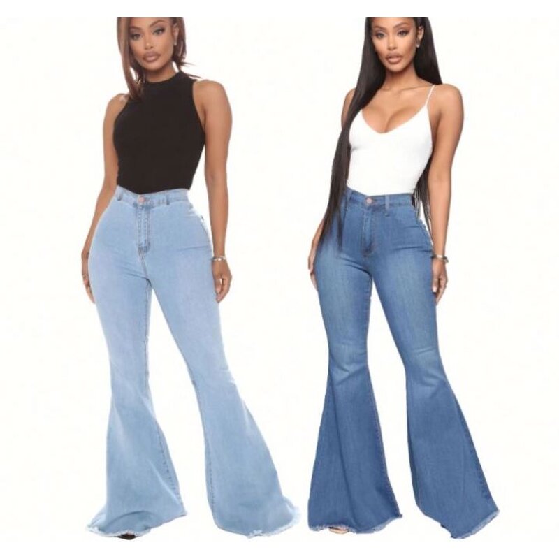 Women Jeans Manufacturer - OEM High Waisted Flared Leg Celebrity Inspired