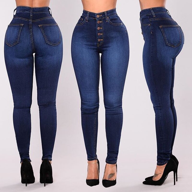 Women's Jeans Factory - OEM Casual High Waist Stretch Jeans