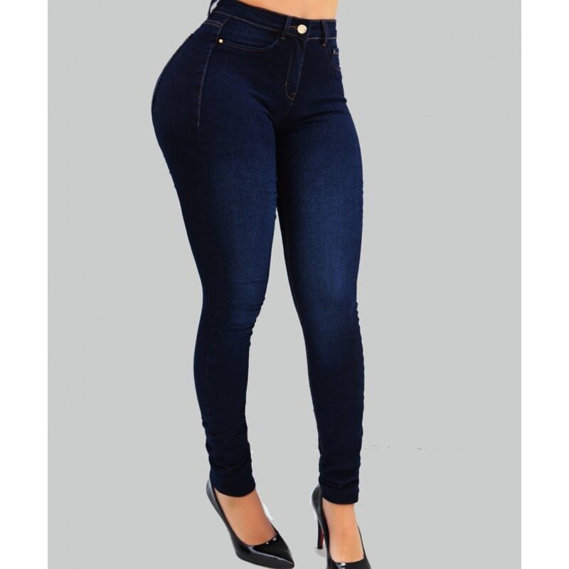 Denim Leggings Supplier - OEM Super High Waist Elastic Hip Lift