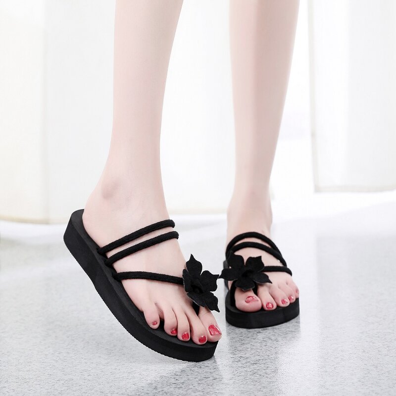 Heeled Sandals Factory - OEM Summer Straw Platform Espadrilles Wedge
