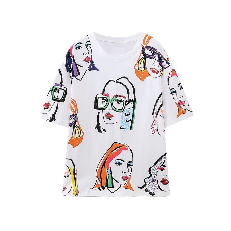 Cardigan T-shirt Supplier - OEM Print Mesh Lace Casual T-shirt