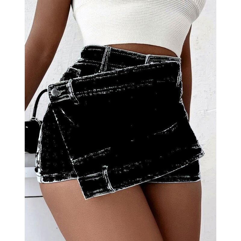 Denim Skirts Factory - OEM Street Trendy Wide Feet Pants Skirt