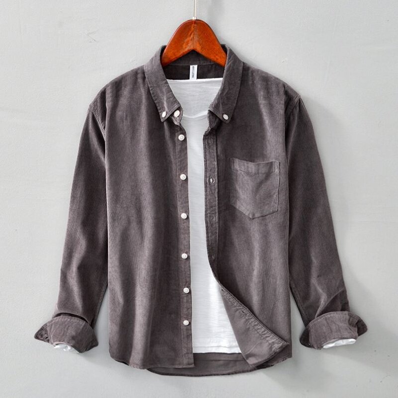 Men Shirt Supplier - OEM Spring Stand Collar Button up Shirt