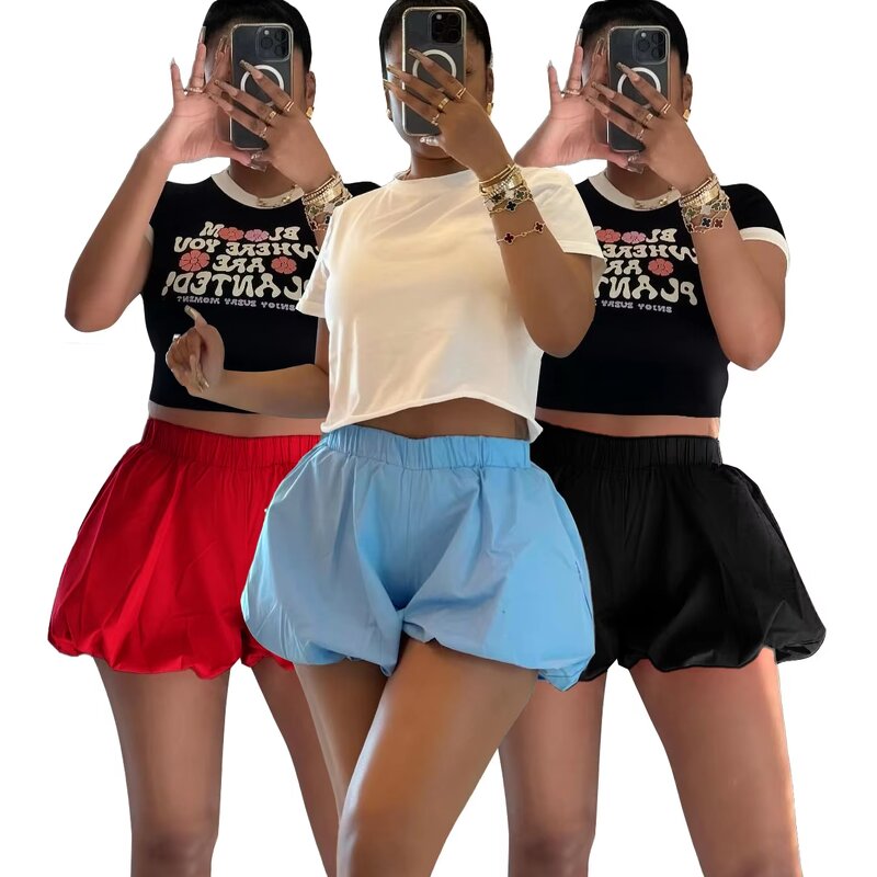 Bubble Shorts Manufacturer - OEM Double-Layer Fluffy Strap Shorts