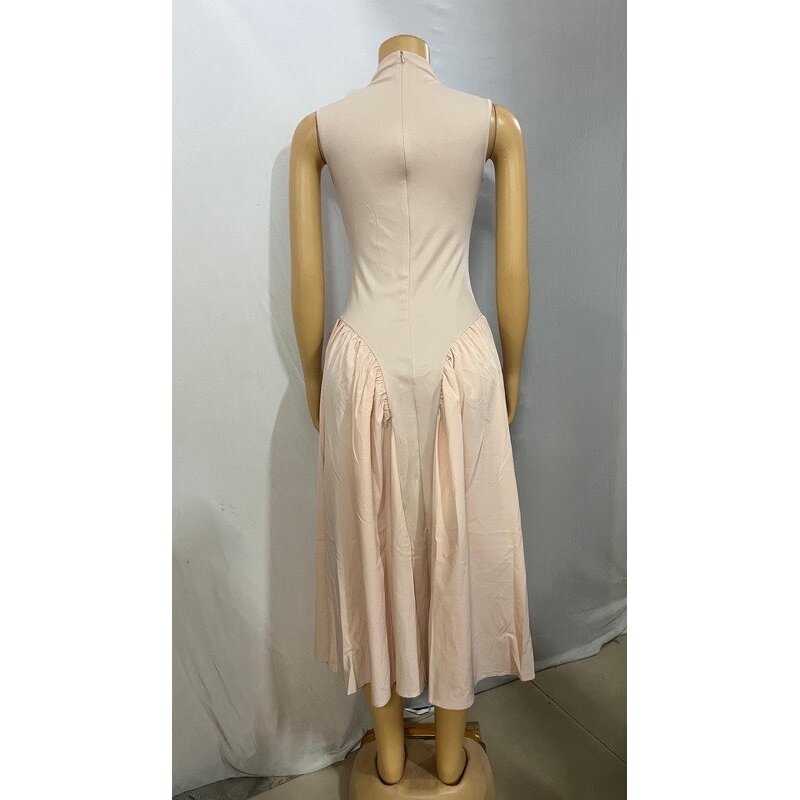 Casual Dress Manufacturer - OEM Cross-Border Collar Pleated Dress