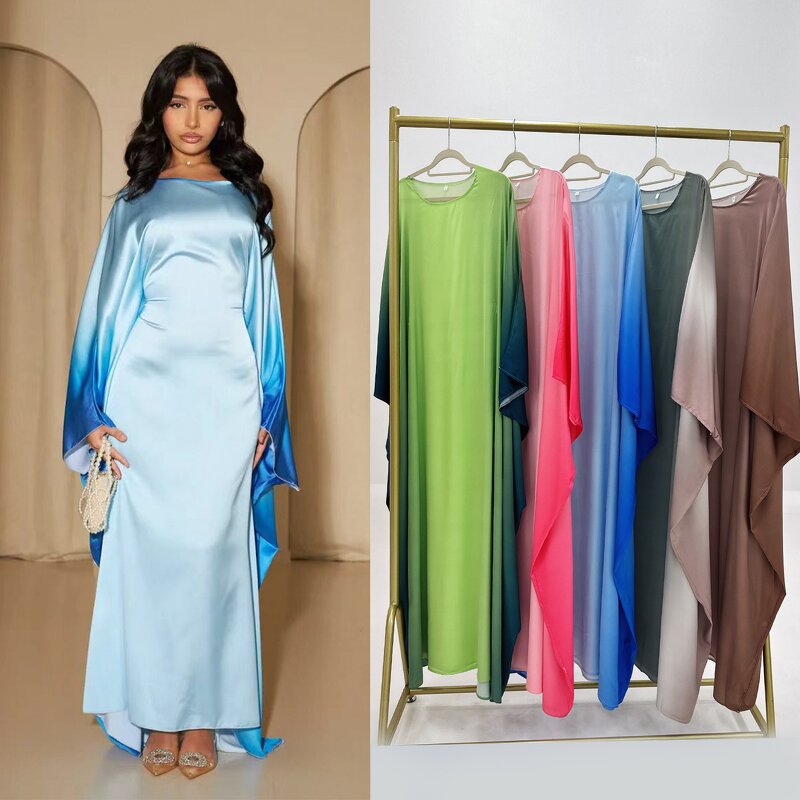Party Dress Supplier - OEM Dubai Gradient Bat Sleeve Robe Dress