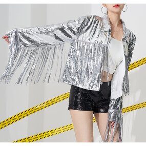 Cardigan Factory - OEM Sequins Tassel Short Jacket Costume