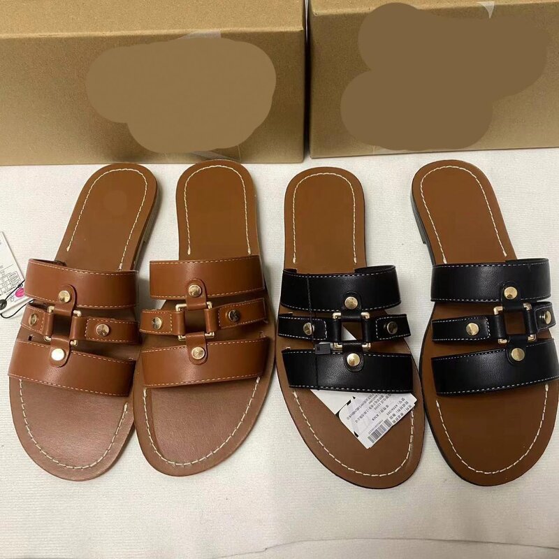 Women Sandals Supplier - OEM Round Head Anti-Slip Pu Flat Sandals