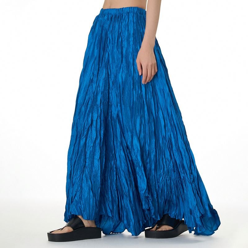 Long Skirt Factory - OEM Summer Floaty Plumper Casual Skirt