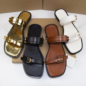 Sandals Manufacturer - OEM Summer One Word Flat Beach Slippers