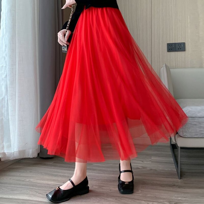 Tutu Skirt Factory - OEM Sweet Tulle High-waisted Mesh Skirt