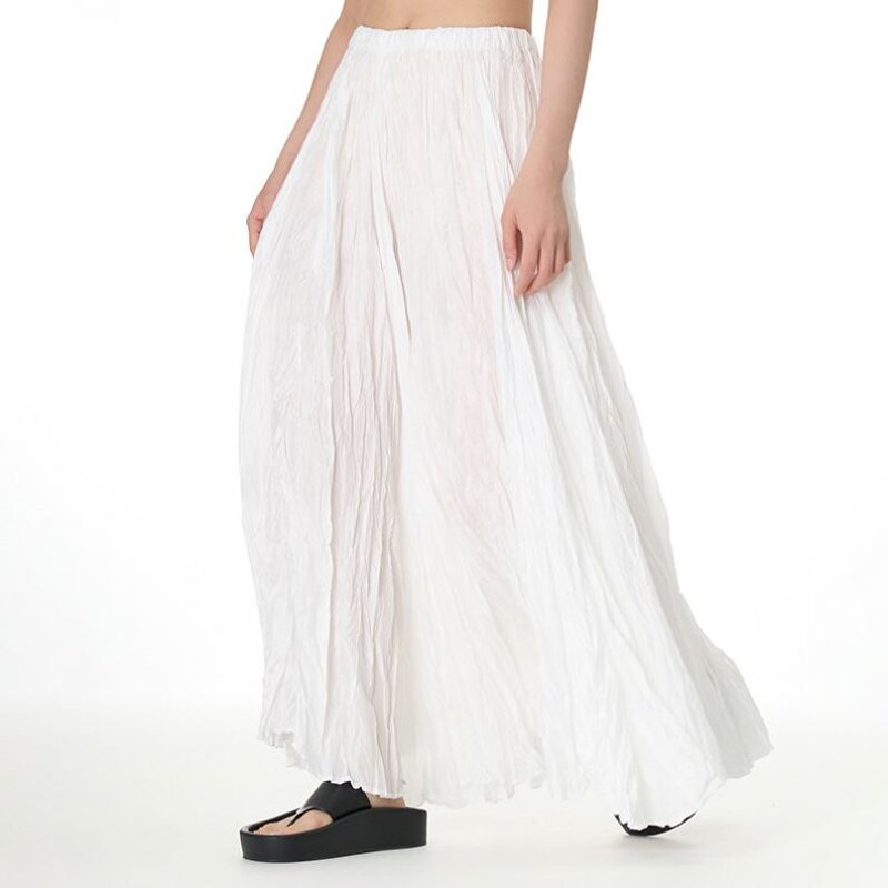 Long Skirt Factory - OEM Summer Floaty Plumper Casual Skirt