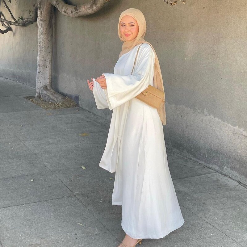 Muslim Dress Supplier - OEM Dubai Summer Three Piece Open Abaya