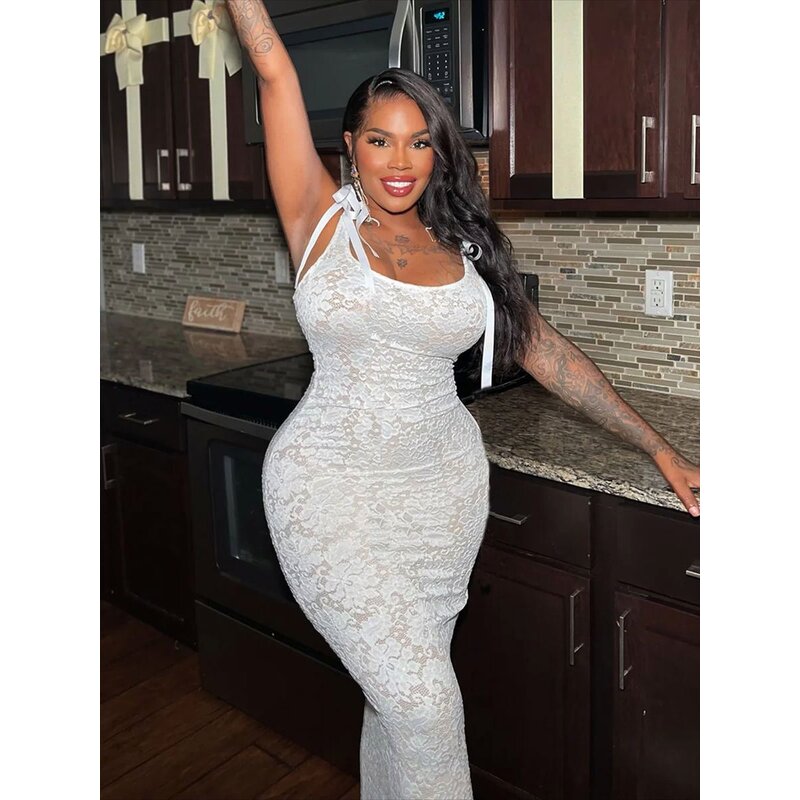 Double Layer Dress Manufacturer - OEM Strap Bow Bareback Lace Dress