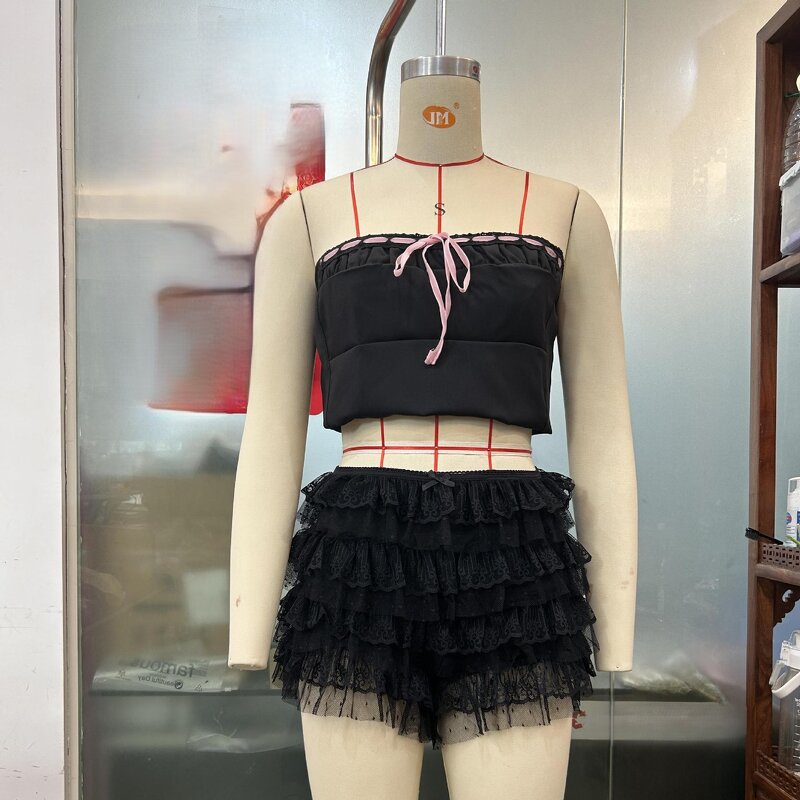 Beach Shorts Supplier - OEM Sexy Ruffled Lolita Low Waist Shorts