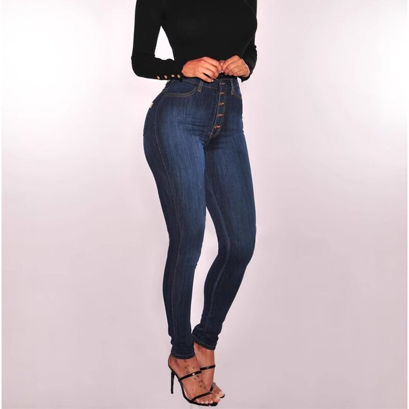 Women's Jeans Factory - OEM Casual High Waist Stretch Jeans
