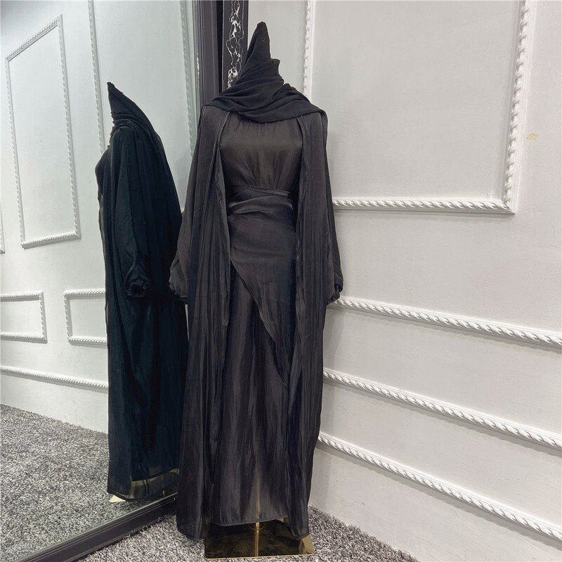 Abaya Supplier - OEM Dubai Three-Piece Solid Color Suit