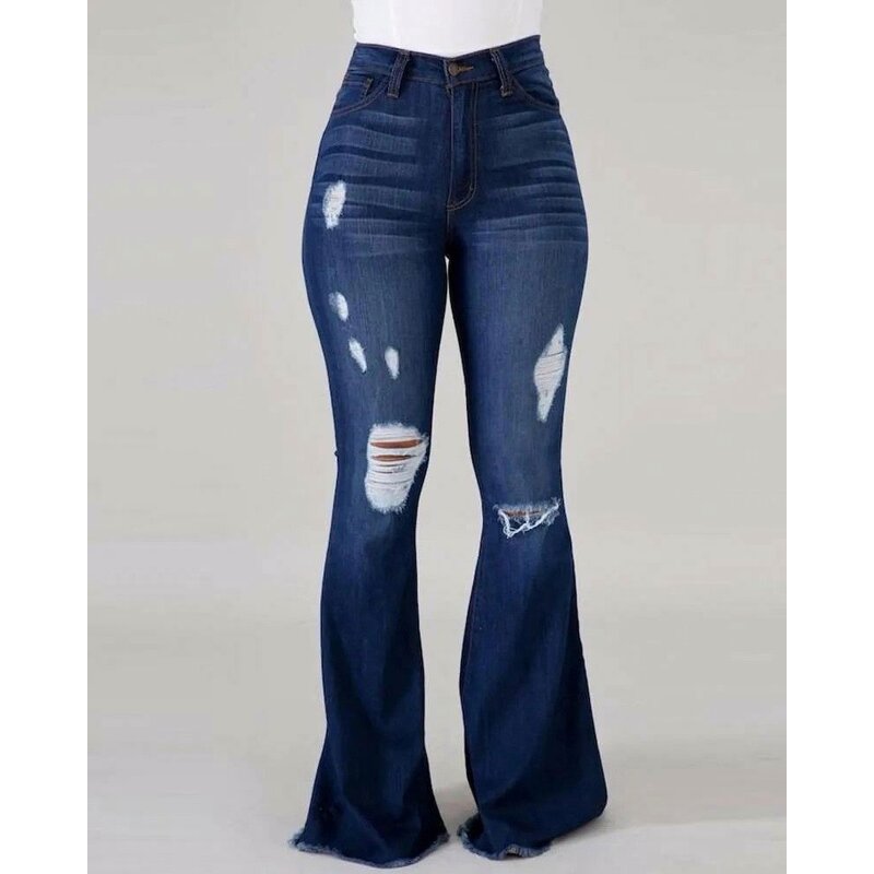 Men's Jeans Factory - OEM Straight Leg Stretch Patch Denim Trousers