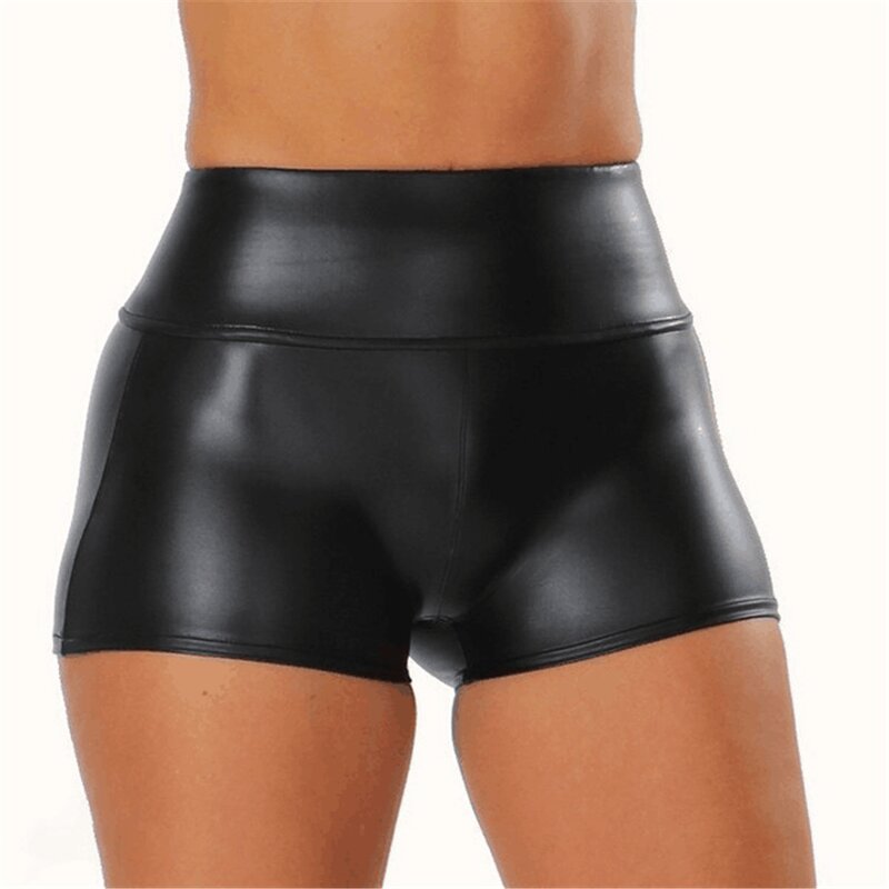 PU Leather Shorts Supplier - OEM Women's High Waist Sexy Hot Pants